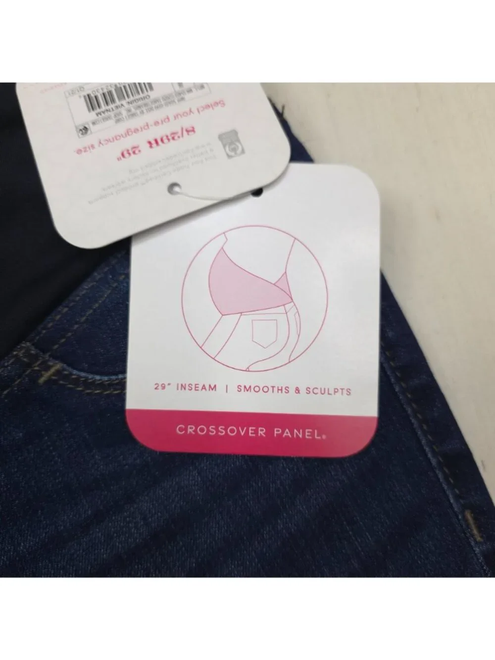 Isabel Maternity Skinny Maternity Jeans With Crossover Panel Size 8/29R Blue